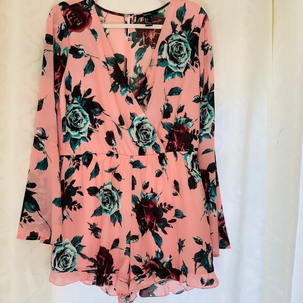 Floral (roses) Romper